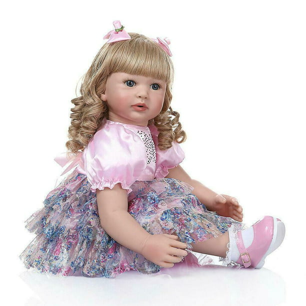 Reborn Baby Dolls 24 inch 60cm Handmade Soft Silicone Vinyl Princess Toddler